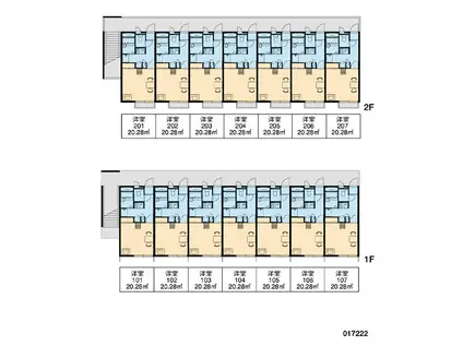 レオパレスノウムレジデンス(1K/1階)の間取り写真