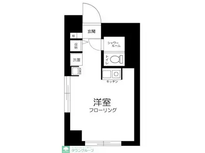パラシオン高輪(ワンルーム/3階)の間取り写真