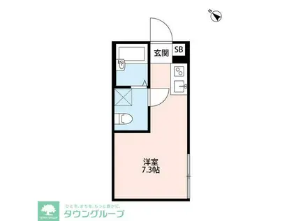 テノムハウスプレミア(ワンルーム/2階)の間取り写真