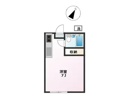 サンハイム笹塚(ワンルーム/1階)の間取り写真