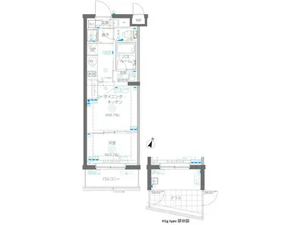 ZOOM蒲田イースト(1DK/1階)の間取り写真