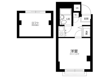 リバティーヒルズ三軒茶屋(1K/3階)の間取り写真