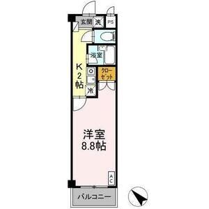 タイムD1(1K/2階)の間取り写真