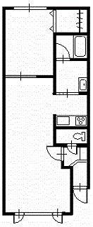 LA MAISON9条通(1LDK/1階)の間取り写真