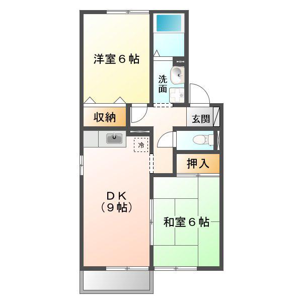 エクセル(2LDK/1階)の間取り写真