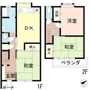 グリーンピアJB(3DK/1階)の間取り写真