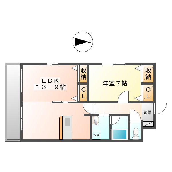 VILLA MINOR(1LDK/3階)の間取り写真