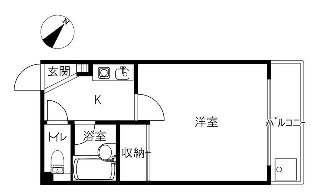 プルミエハイム(1K/2階)の間取り写真