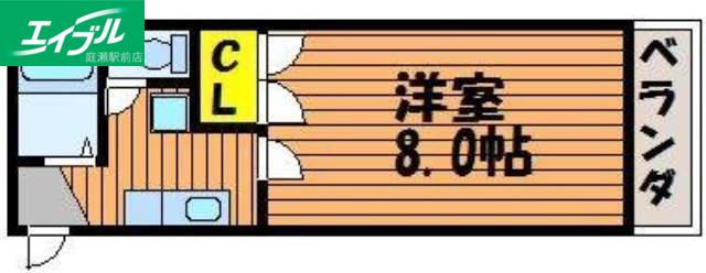 エトワール津高(1K/4階)の間取り写真