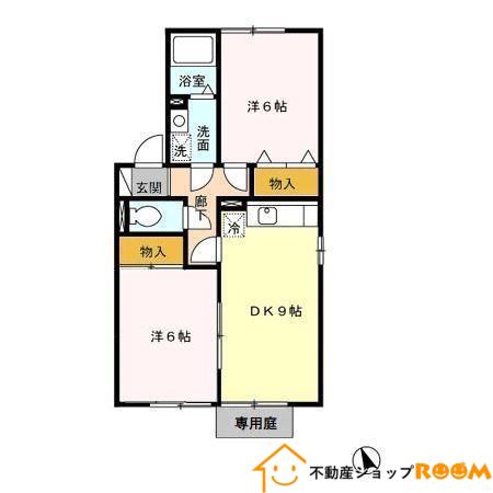 セジュールオリカンA棟(2LDK/1階)の間取り写真