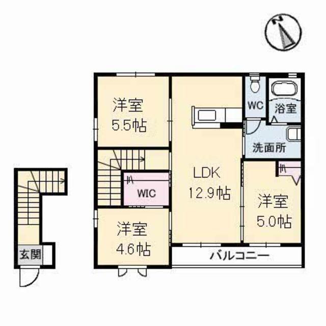 パークビレッジ B棟(3LDK/2階)の間取り写真