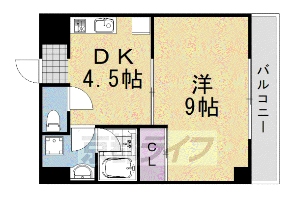 AQUA HILLS(1DK/5階)の間取り写真