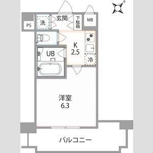 ステージファースト神楽坂(1K/10階)の間取り写真