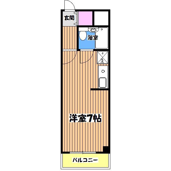 出浦マンション(ワンルーム/5階)の間取り写真