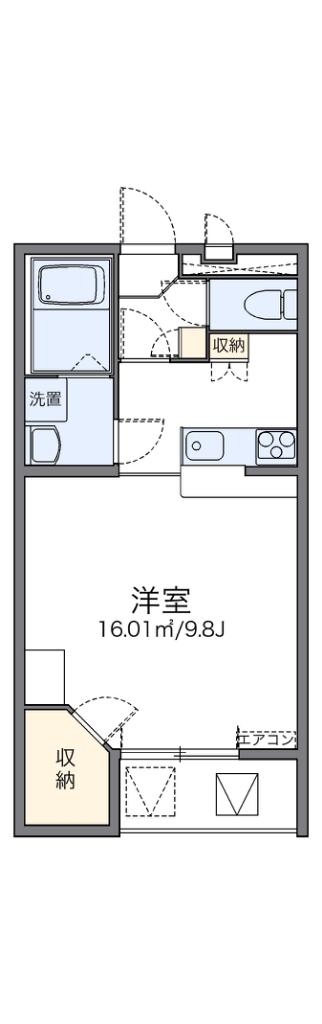 レオパレス我孫子(1K/2階)の間取り写真