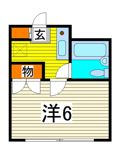 アベニュー芝(ワンルーム/2階)の間取り写真