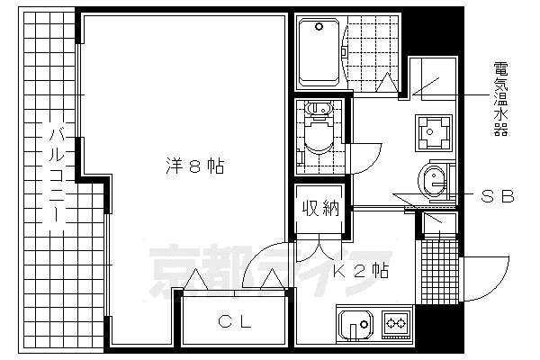 LACASACOMODA(1K/6階)の間取り写真