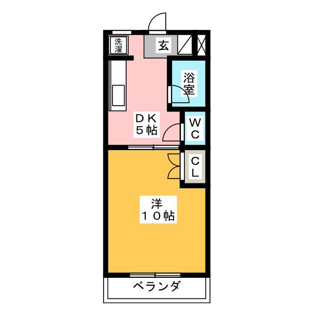 フェニーチェ(1DK/1階)の間取り写真