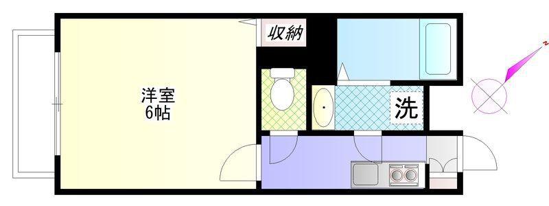 フォレスターナ(1K/1階)の間取り写真