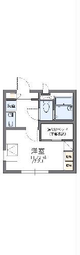 レオパレスイースト成瀬(1K/2階)の間取り写真