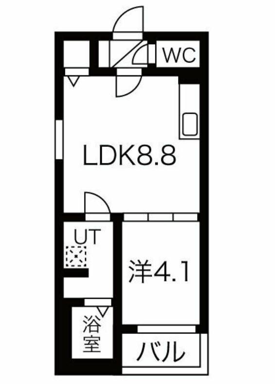 F ASECIA ATTIVO2(1LDK/3階)の間取り写真