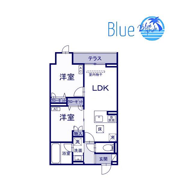 セレスティア西寺尾 A(2LDK/1階)の間取り写真