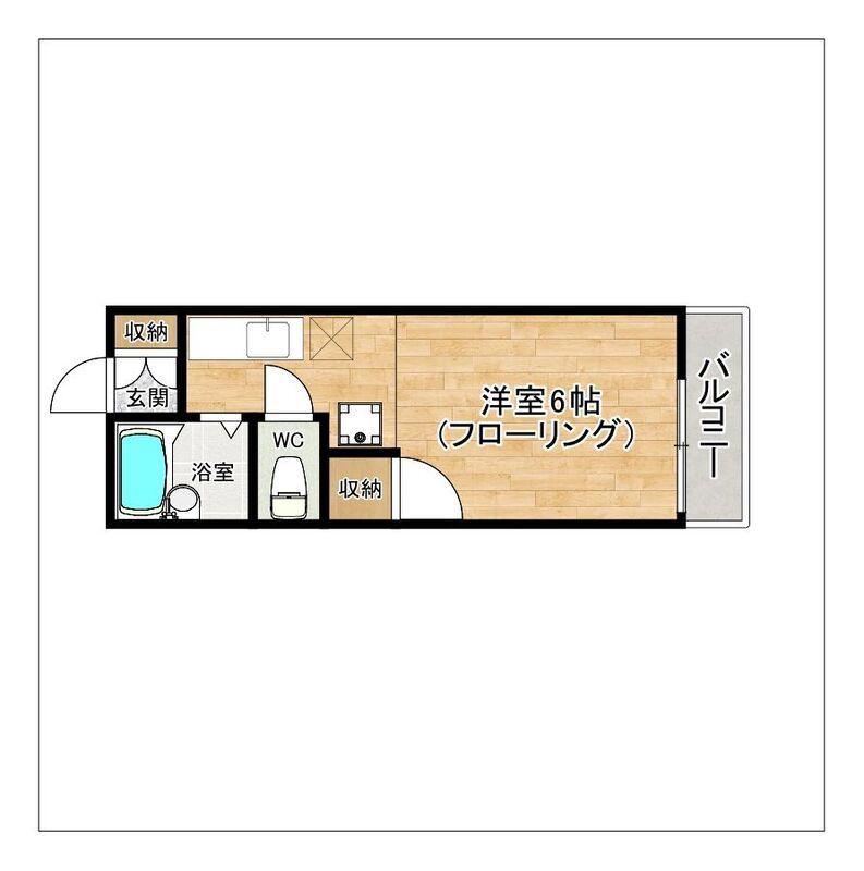マルミネ(ワンルーム/2階)の間取り写真