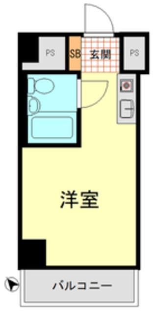 銀座ダイヤハイツ(ワンルーム/2階)の間取り写真