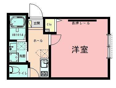 ハイズ湘南茅ケ崎(1K/2階)の間取り写真