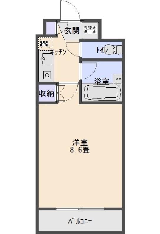 ヌヴェルハイツ(1K/1階)の間取り写真