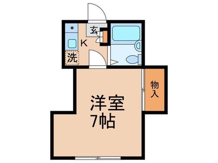 メゾンタナカ(1K/2階)の間取り写真