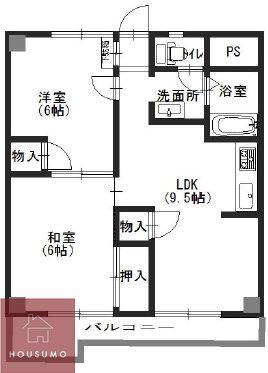 紙谷第3マンション(2LDK/7階)の間取り写真