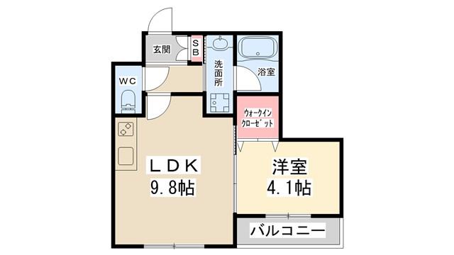MAISON DE RAFFINE I(1LDK/1階)の間取り写真
