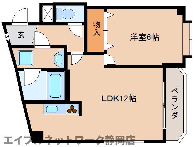 ゾーナ・ヴェルデ(1LDK/2階)の間取り写真
