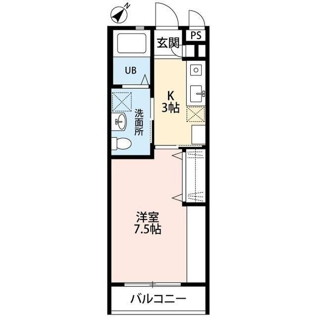 プラムメゾン(1K/2階)の間取り写真