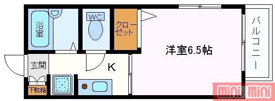 さくらハイツ(1K/1階)の間取り写真