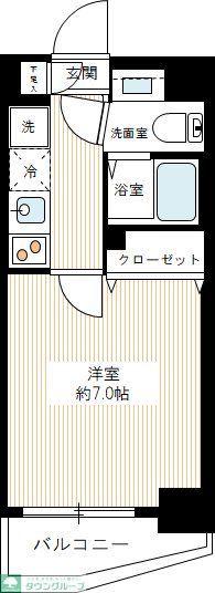 MAXIV西川口AZ(1K/8階)の間取り写真