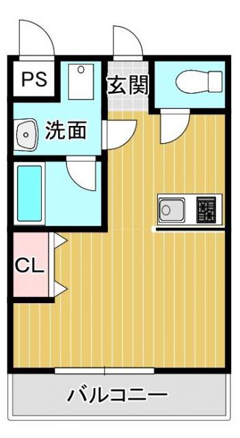 コンフォートメゾンNAGI(ワンルーム/2階)の間取り写真