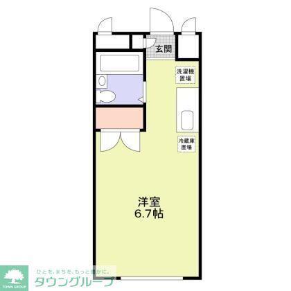エステートピア恵(1K/2階)の間取り写真