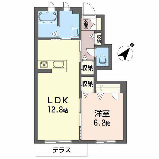 シャーメゾン福島 A棟(1LDK/1階)の間取り写真