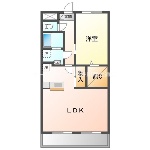 グランシャリオ(1LDK/4階)の間取り写真