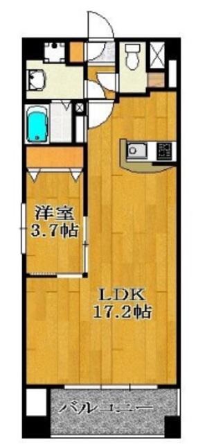 メルベーユ(1LDK/3階)の間取り写真