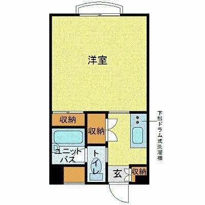グリーンヒル鷹番(1K/3階)の間取り写真