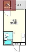 コスモハイム(ワンルーム/1階)の間取り写真