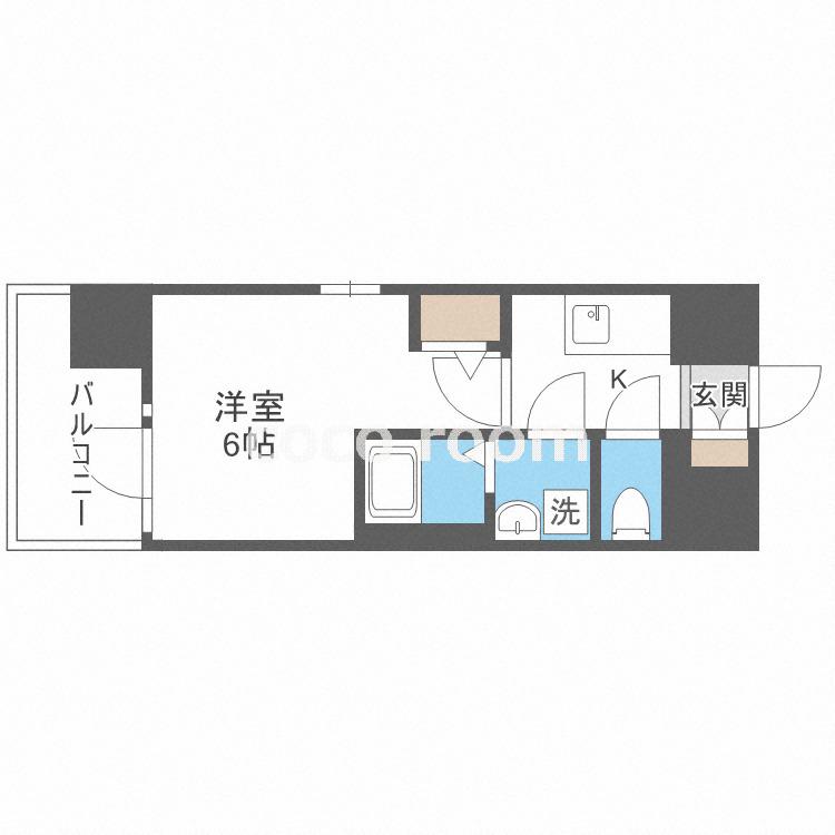 エスリード大阪 NAGAHORI GATE(1K/6階)の間取り写真