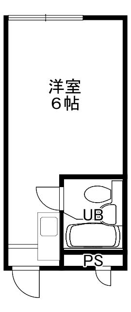プチハイツ小倉(1K/2階)の間取り写真