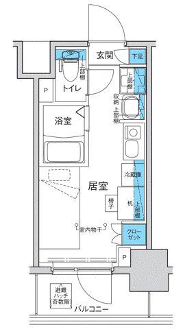 キャンパスヴィレッジ要町(ワンルーム/4階)の間取り写真