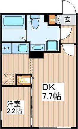 LUORE雑司が谷(1DK/2階)の間取り写真