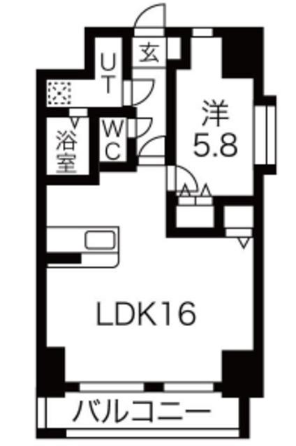 ヴィヴル ミュウ(1LDK/9階)の間取り写真