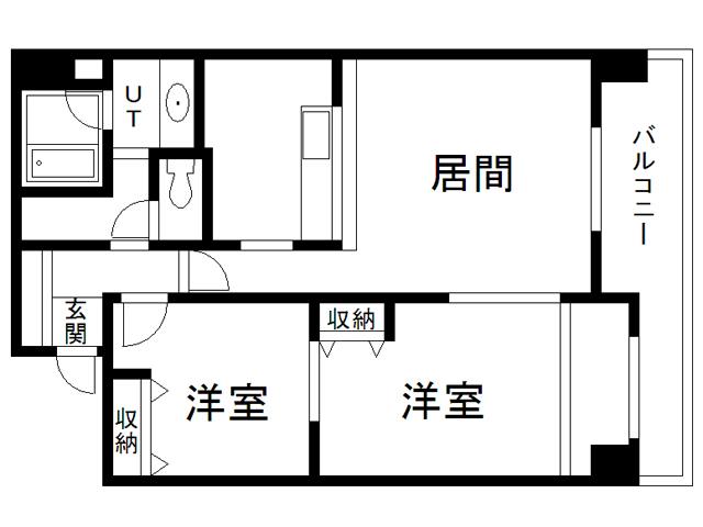 セントラルビューあおもり(2LDK/8階)の間取り写真